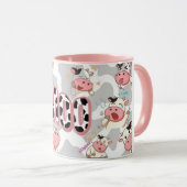 Cute “Moo Cow” Cartoon Design Mok (Voorkant rechts)