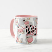 Cute “Moo Cow” Cartoon Design Mok (Voorkant links)