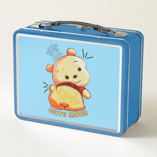 Cute Mood Cartoon Bear Metal Lunchbox (Achterkant)