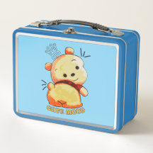 Cute Mood Cartoon Beer Metalen Lunchbox