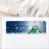Cute, Mooie Snowman Etiket (Insitu)