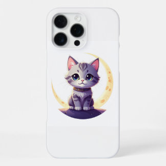 Cute Moon Cat Phone Case – Magical Kitten Design iPhone 16 Pro Max Hoesje