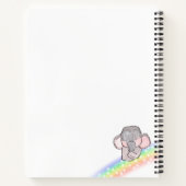 Cute Moon Elephant Name School Notitieboek (Achterkant)