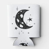 Cute Moon en sterren sketch Blikjeskoeler (Achterkant)