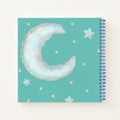 Cute moon en sterren Spiral Notitieboek (Achterkant)