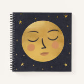 Cute moon face notitieboek (Voorkant)