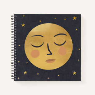 Cute moon face notitieboek