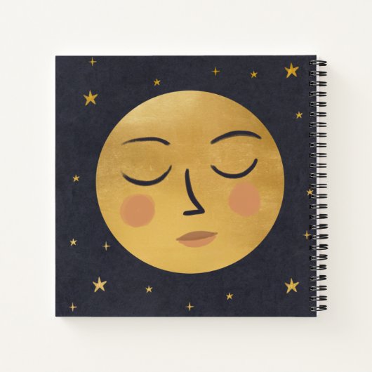 Cute moon face notitieboek (Achterkant)