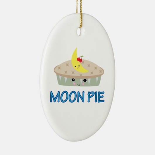 CUTE MOON PIE KERAMISCH ORNAMENT (Rechts)