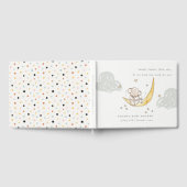 Cute Moon Stars Elephant Bunny Neutral Baby shower Gastenboek (Volledig)