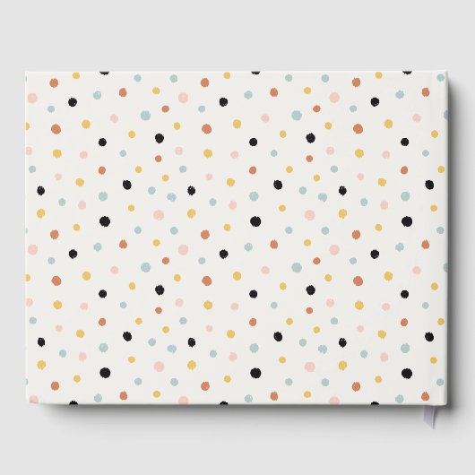 Cute Moon Stars Elephant Bunny Neutral Baby shower Gastenboek (Achterkant)