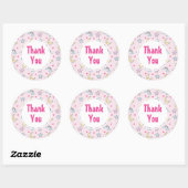 Cute Moon, Stars en Clouds Pattern Dank u Ronde Sticker (Vel)