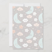 Cute Moon & Stars Lijst Baby shower Uitnodiging (Achterkant)