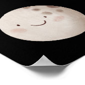 Cute Moon With Smile Sleep Nursery Poster (Hoek)