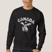 Cute Moose and Maple Leaf Canadian Flag Happy Cana Trui (Voorkant)