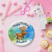 Cute Moose Borden Papieren Bordje (Feest)