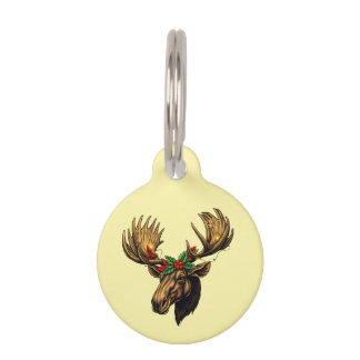 CUTE MOOSE CHRISTMAS DESIGN HUISDIERPENNING
