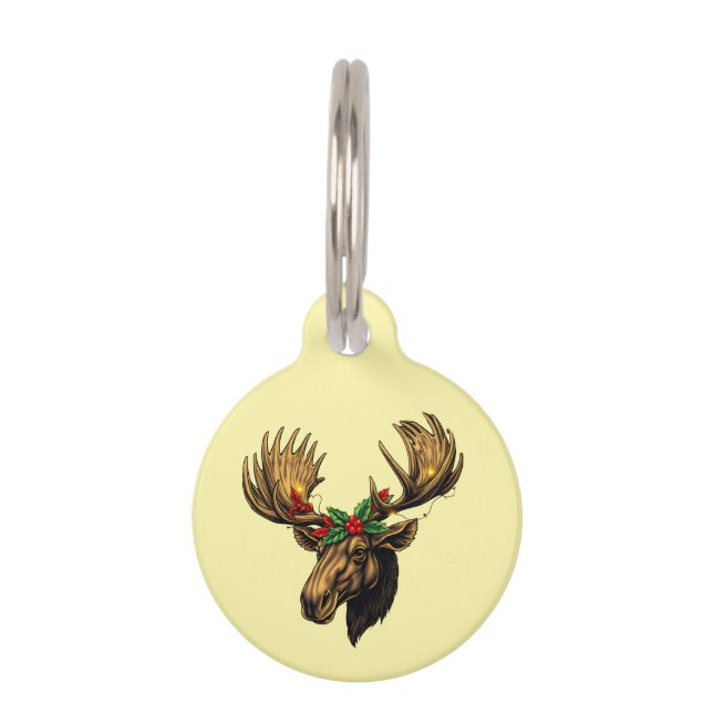 CUTE MOOSE CHRISTMAS DESIGN HUISDIERPENNING (Voorkant)