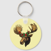 CUTE MOOSE CHRISTMAS DESIGN SLEUTELHANGER (Achterkant)