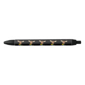 Cute Moose Hiker Cartoon Zwarte Inkt Pen (Voorkant)