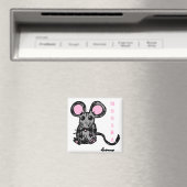 Cute Mooska Mouse Magnet (Insitu (Vaatwasser))