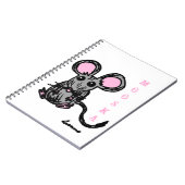 Cute Mooska Mouse Notitieboek (Linkerzijde)