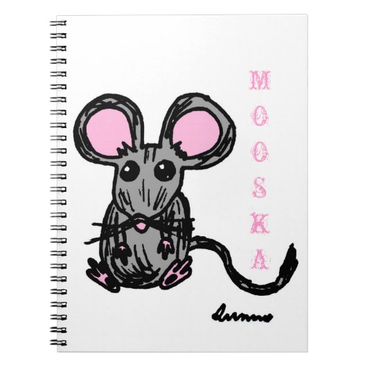 Cute Mooska Mouse Notitieboek (Voorkant)
