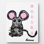 Cute Mooska Mouse Plaque Fotoplaat (Voorkant)