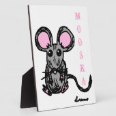 Cute Mooska Mouse Plaque Fotoplaat (Zijkant)