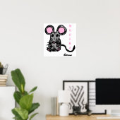 Cute Mooska Mouse Poster (Thuiskantoor)