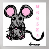 Cute Mooska Mouse Print (Voorkant)