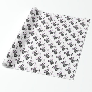 Cute Mooska Mouse Wrapping Paper Cadeaupapier
