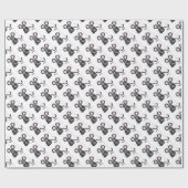 Cute Mooska Mouse Wrapping Paper Cadeaupapier (Vlak)