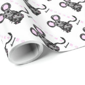 Cute Mooska Mouse Wrapping Paper Cadeaupapier (Rol Hoek)