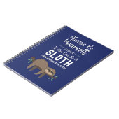 Cute Mopige Luiaard Cadeau-ideeën Relax Humor Dier Notitieboek (Linkerzijde)