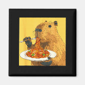 Cute More Spaghetti Less Upsetti Capybara Magneet (Voorkant)
