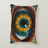 Cute Mosaic Glas-in-lood Oog ontwerp Accent Kussen (Achterkant (Verticaal))