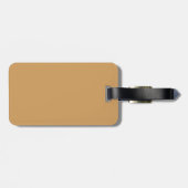 Cute Mosterd Streep Reis | Chic Bagage Label (Achterkant horizontaal)