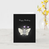Cute Moth Gothic Forest Witch Creepy Cute Birthday Kaart (Gele Bloem)