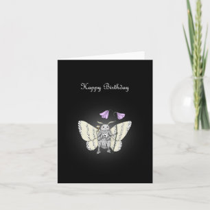 Cute Moth Gothic Forest Witch Creepy Cute Birthday Kaart