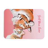 Cute mother and baby tiger magnet magneet (Horizontaal)