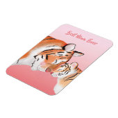 Cute mother and baby tiger magnet magneet (Linkerzijde)