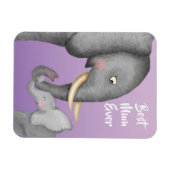 Cute mother & baby elephant magnet magneet (Horizontaal)