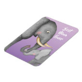 Cute mother & baby elephant magnet magneet (Linkerzijde)