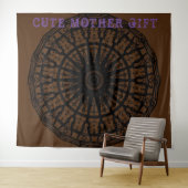 CUTE MOTHER GIFT_BLACK_BROWN _RMDESIGNFLO55_ WANDKLEED (In Situ (horizontaal))