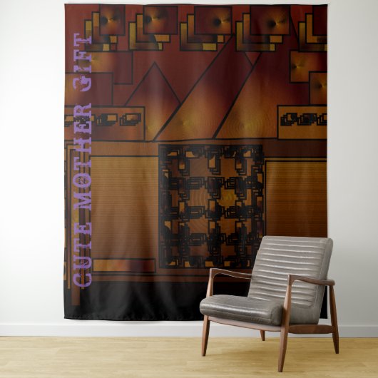 CUTE MOTHER GIFT_IMG_BLACK_BROWN _RMDESIGNFLO55_ WANDKLEED (In situ)