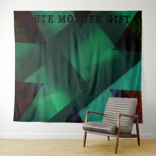 CUTE MOTHER GIFT_IMG_BLACK_GREEN_RMDESIGNFLO55_ WANDKLEED (In Situ (horizontaal))