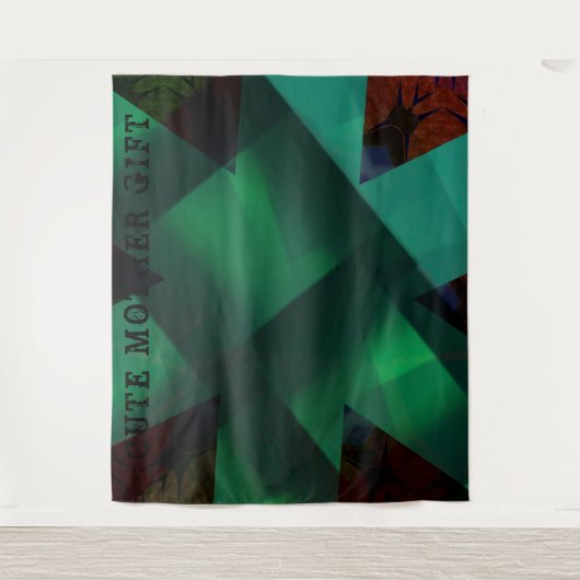 CUTE MOTHER GIFT_IMG_BLACK_GREEN_RMDESIGNFLO55_ WANDKLEED (Voorkant)