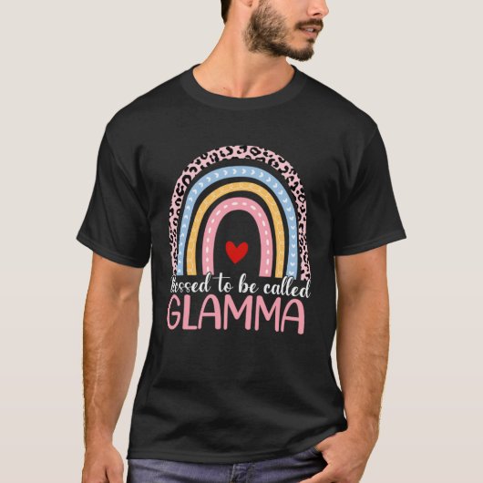 Cute Mother s Day Blessed To Be Called Glamma Rain T-shirt (Voorkant)