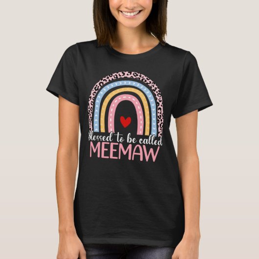 Cute Mother s Day Blessed To Be Called Meemaw Rain T-shirt (Voorkant)